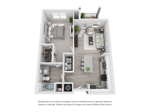 1Bed 1Bath-C at Capital Creek at Heritage Apartments, Wake Forest, NC